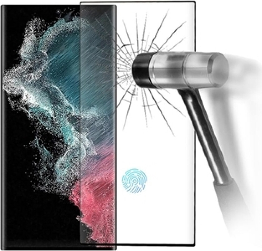 Full Cover Samsung Galaxy S23 Ultra 5G Skjermbeskyttere Panzerglass - Svart