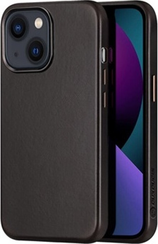 Naples iPhone 13 Lær Belagt Deksel - Kaffe