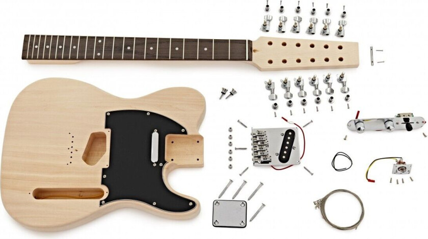 Gear4Music Guitarworks Solo-Cutaway 12-Strengers DIY Elektrisk Gitarsett