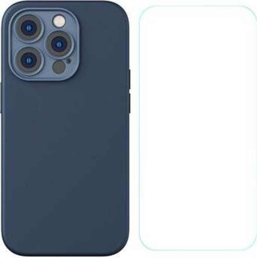 Baseus Magnetisk iPhone 14 Pro Max Liquid Silikondeksel - Blå