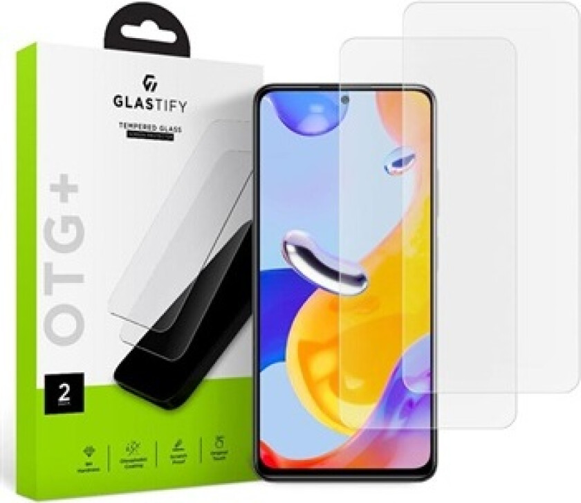 Glastify OTG+ Xiaomi Redmi Note 11 Pro/Note 12 4G Skjermbeskytter - 2 Stk.