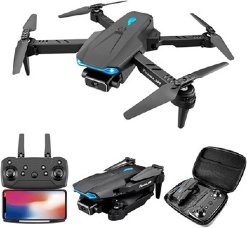 Sammenleggbar FPV Mini Drone med 4K Dobbel Kamera S89 - Svart