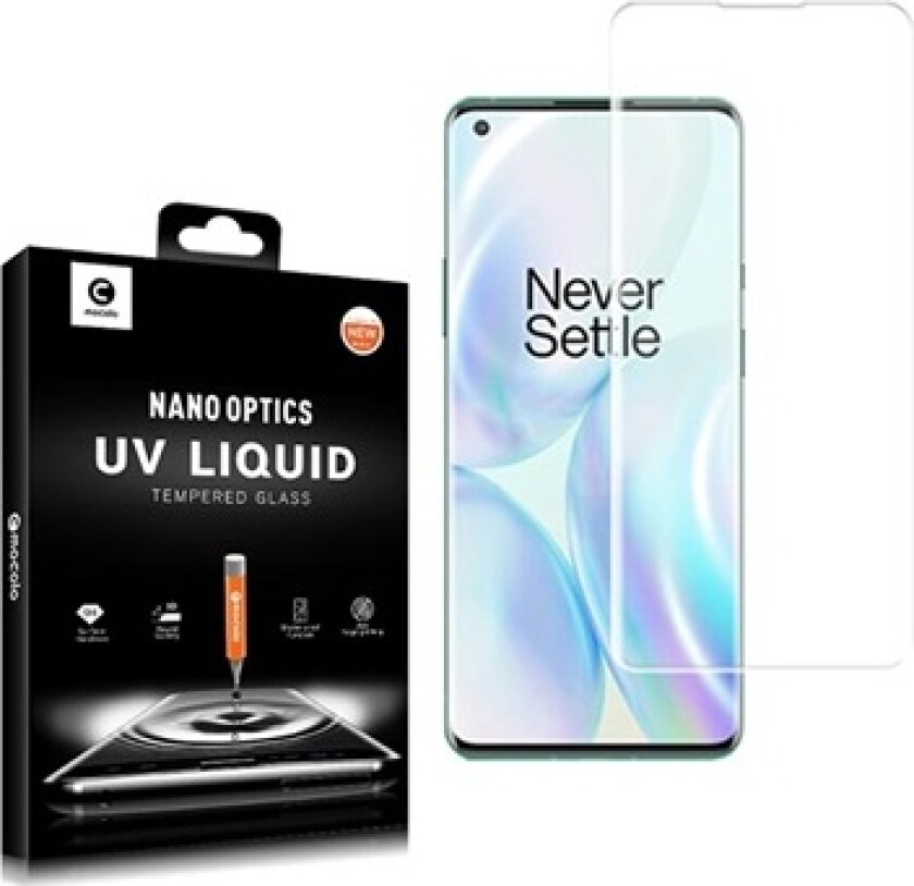 UV OnePlus 8 Pro Skjermbeskyttere Panzerglass - Klar