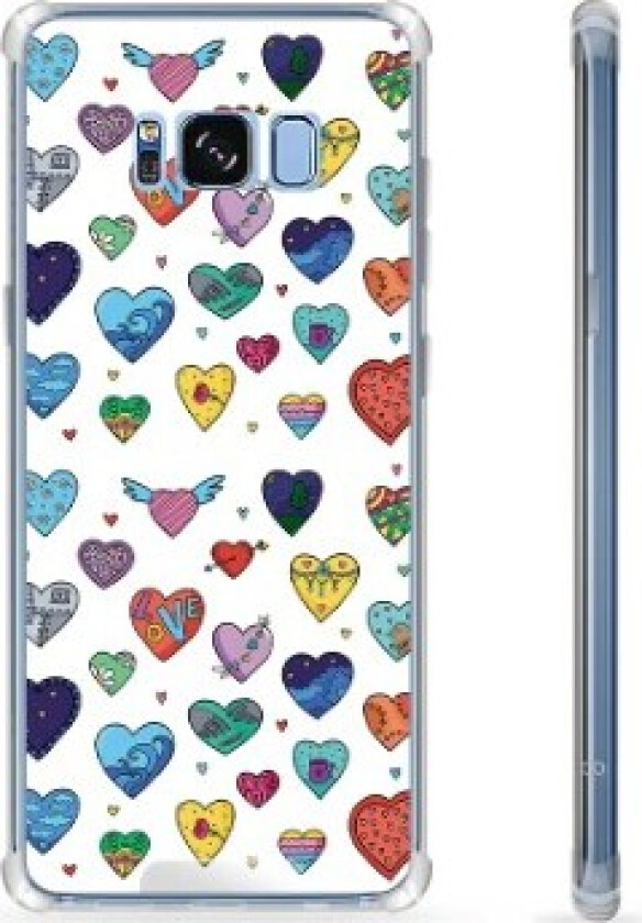 Samsung Galaxy S8 Hybrid-deksel - Hjerter