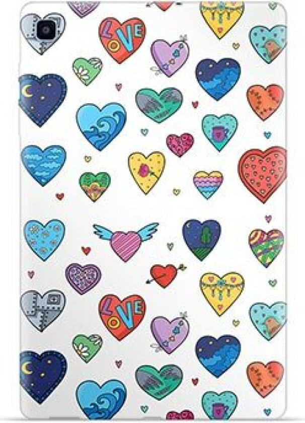 Samsung Galaxy Tab S6 Lite 2020/2022 TPU-deksel - Hjerter