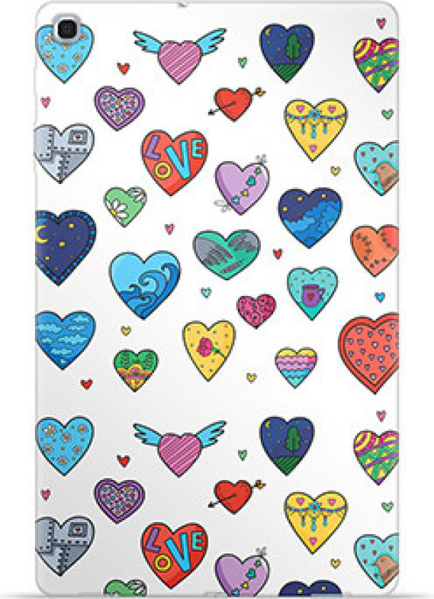 Samsung Galaxy Tab A 10.1 (2019) TPU-deksel - Hjerter