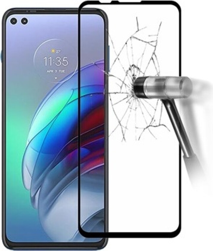 9D Full Dekning Motorola Moto G100 Skjermbeskyttere Panzerglass - Svart