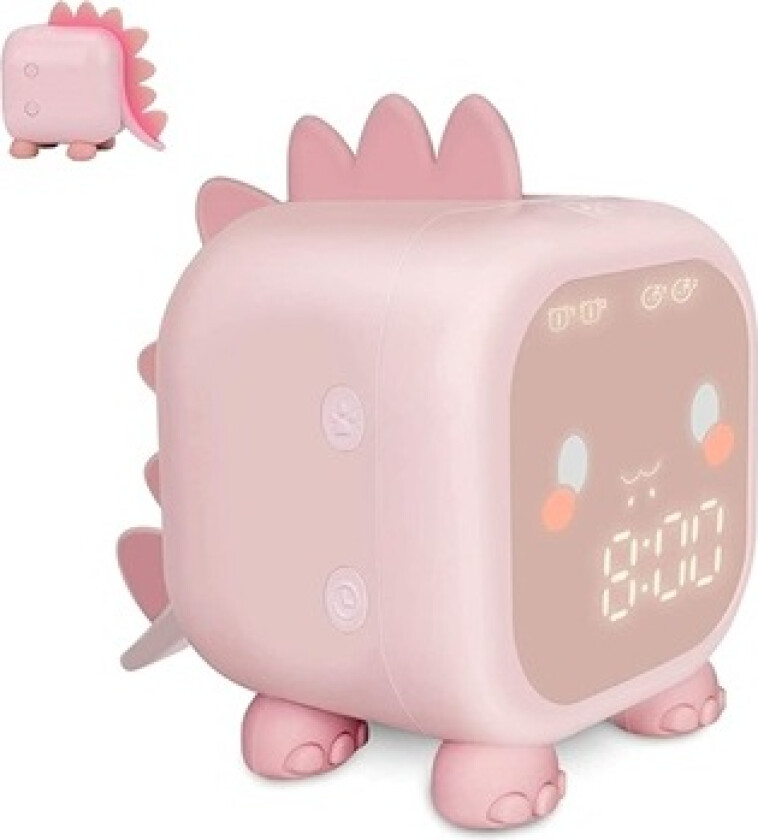 Dinosaur Design Barn Digital Vekkerklokke - Rosa