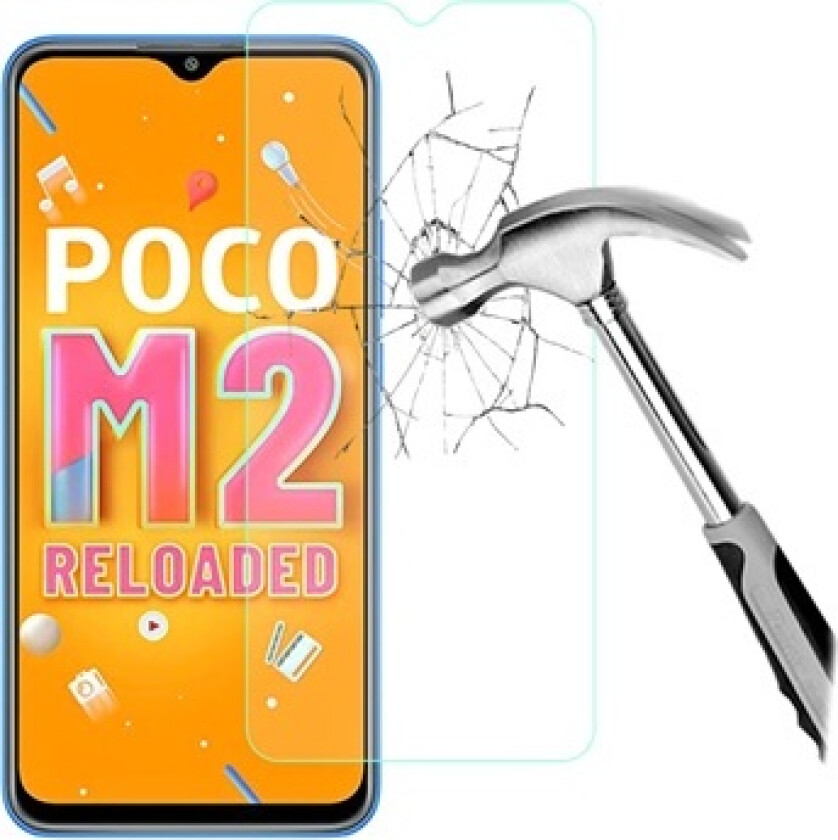 Xiaomi Poco M2 Reloaded Skjermbeskyttere Panzerglass - 9H, 0.3mm - Klar