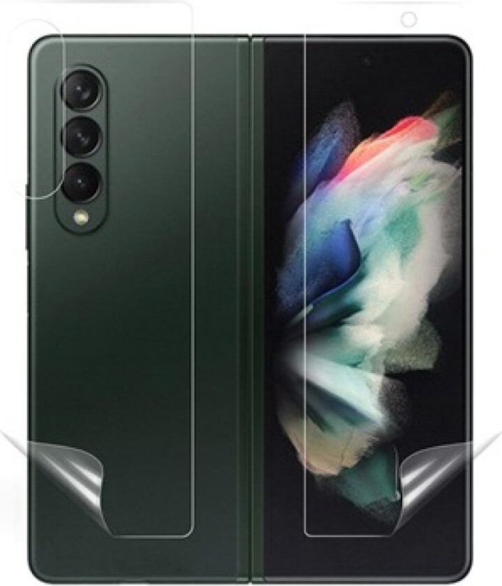 Full Cover Samsung Galaxy Z Fold3 5G TPU Beskyttelsessett - Klar