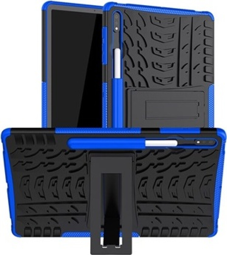 Anti-Slip Samsung Galaxy Tab S7 Lite Hybrid-deksel med Stativ - Blå / Svart