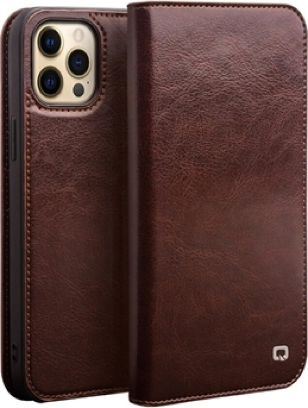 Classic iPhone 13 Pro Lommebok-deksel I Lær - Brun