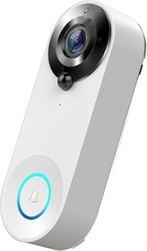 1080p WiFi Smart Dørklokke med Nattsyn W3 - Hvit