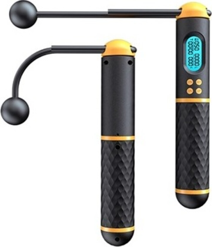 2-i-1 Smart trådløst Hoppetau med Teller - Svart