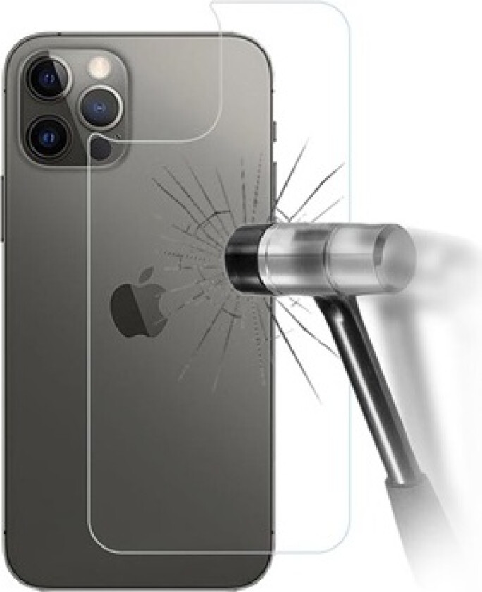 iPhone 12 Pro Max Herdet Glass Beskyttelse av Bakdekslet - 9H - Klar