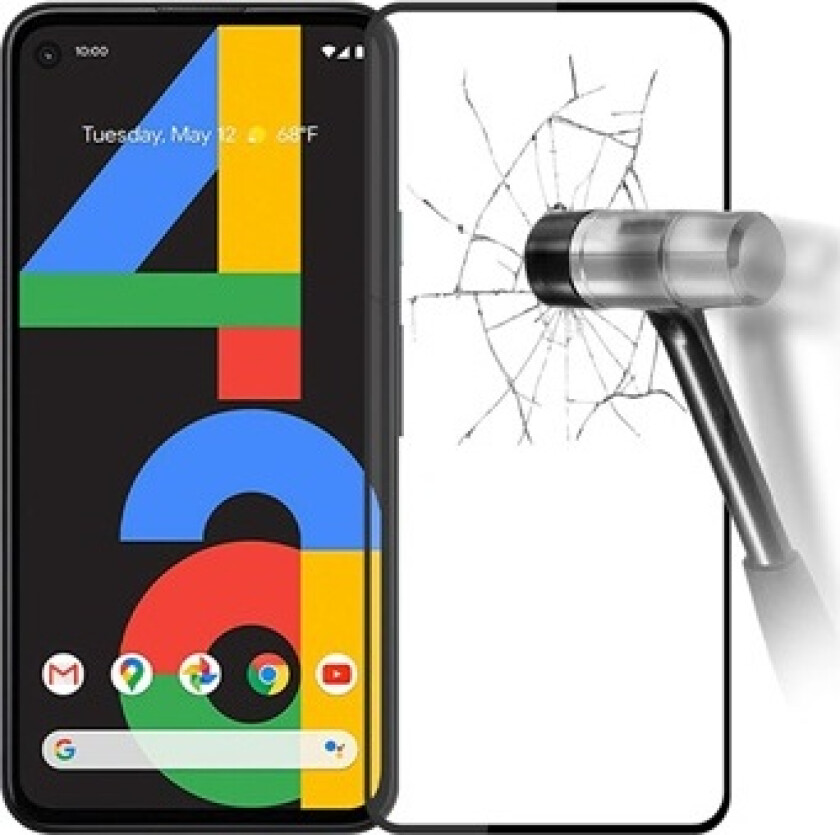 Full Dekning Google Pixel 4a 5G Skjermbeskyttere Panzerglass - Svart