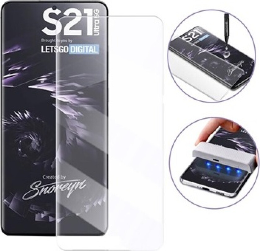 UV Samsung Galaxy S21 Ultra 5G Skjermbeskyttere Panzerglass - Klar