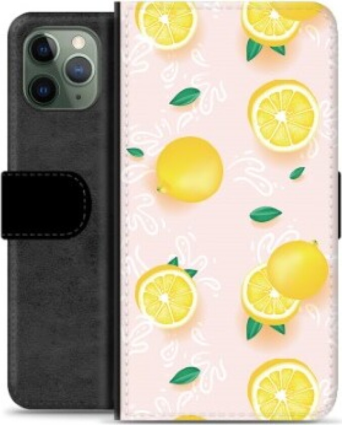 iPhone 11 Pro Premium Lommebok-deksel - Sitronmønster