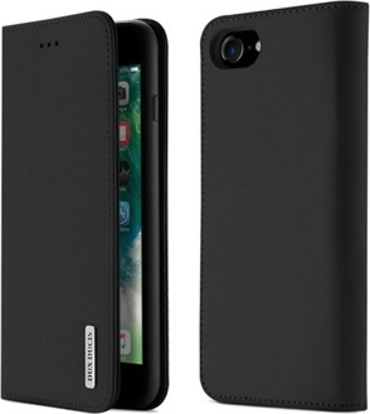 Wish iPhone 7/8/SE (2020)/SE (2022) Lommebok-deksel I Lær - Svart