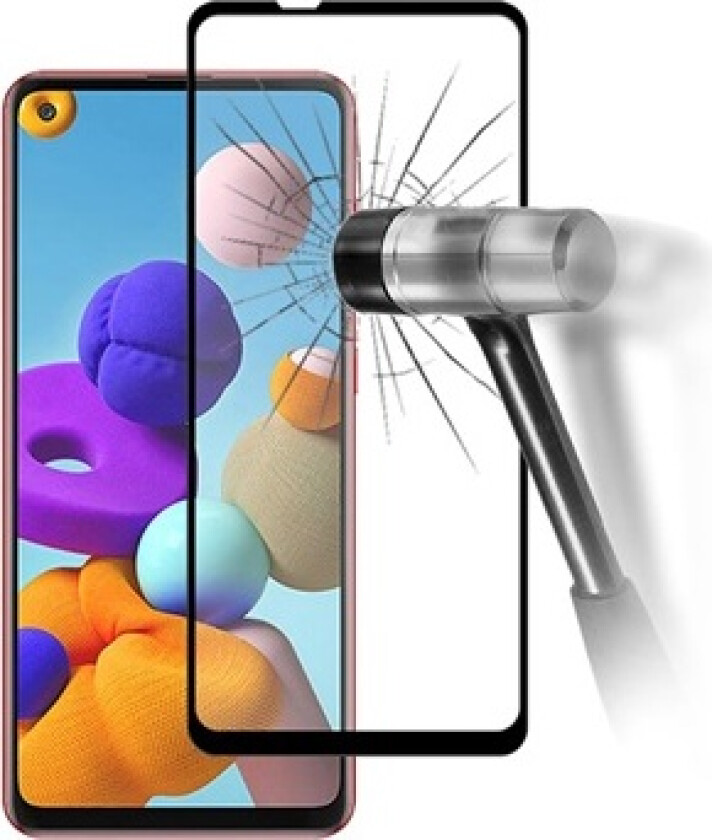 3D Samsung Galaxy A21s Skjermbeskyttere Panzerglass - Svart
