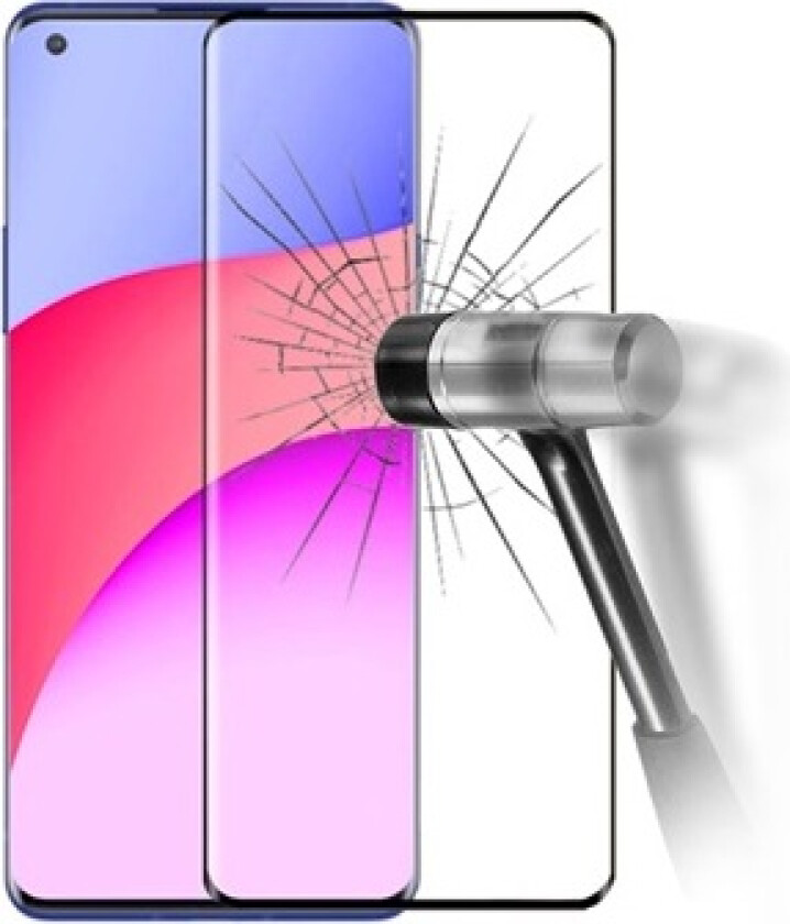 Full Dekning OnePlus 8 Pro Skjermbeskyttere Panzerglass - Svart