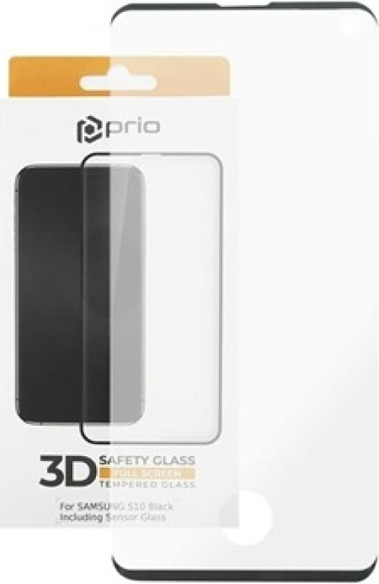 3D Samsung Galaxy S10 Skjermbeskyttere Panzerglass - Svart