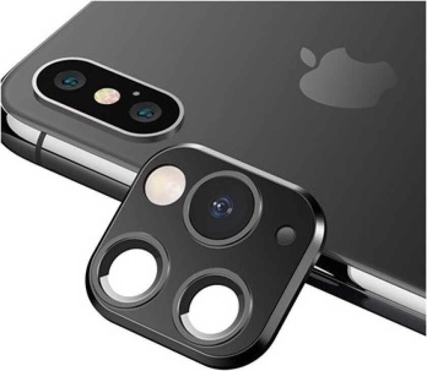 iPhone XS Max Falske Kamera Klistremerke - Svart