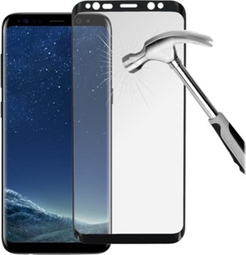 3D Samsung Galaxy S8 Skjermbeskyttere Panzerglass - Svart