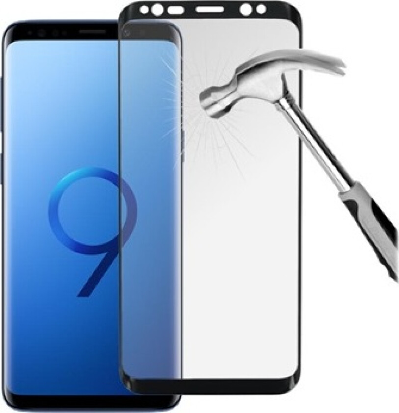 3D Samsung Galaxy S9 Skjermbeskyttere Panzerglass - Svart