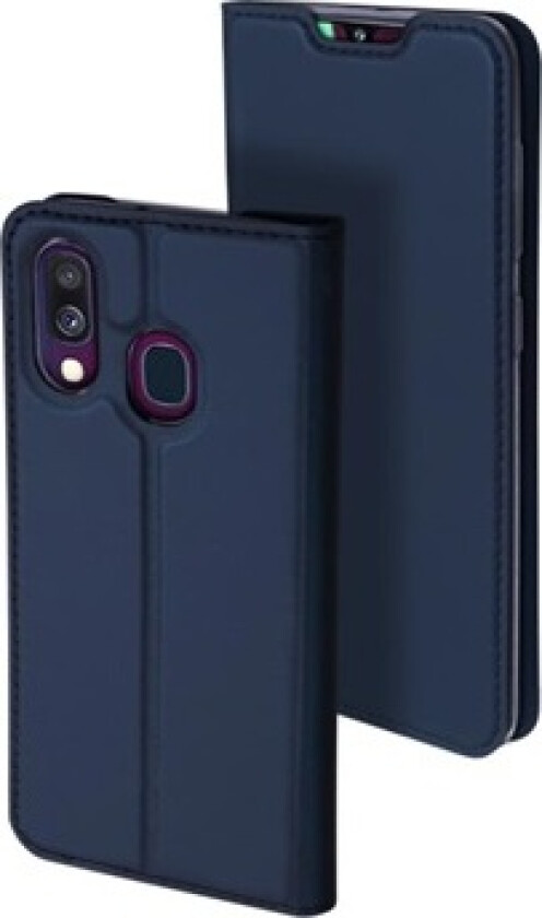Skin Pro Samsung Galaxy A40 Flip-deksel - Mørkeblå