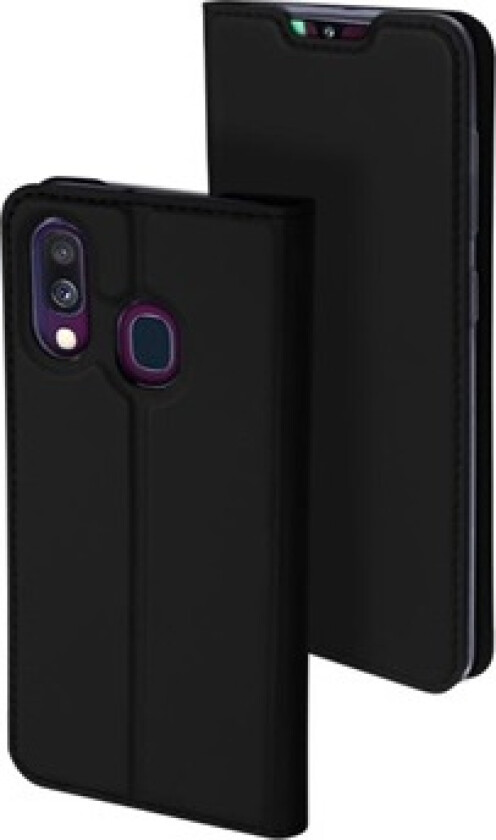 Skin Pro Samsung Galaxy A40 Flip-deksel - Svart