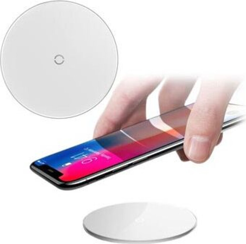 Baseus Simple Ultratynn Qi Trådløs Lader - 10W - Hvit