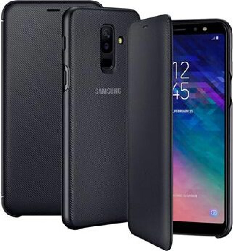 Galaxy A6+ (2018) Wallet Cover EF-WA605CBEGWW - Svart
