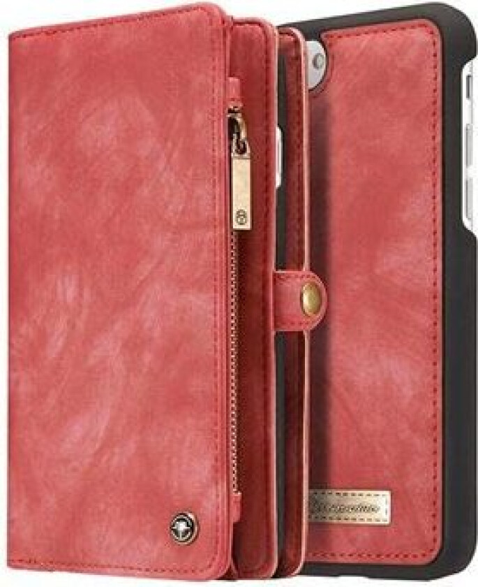 iPhone 7 Plus / iPhone 8 Plus Caseme 2-in-1 Lommebok-deksel - Rød