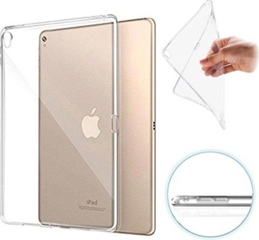 Anti-Slip iPad Pro 12.9 TPU-deksel - Gjennomsiktig