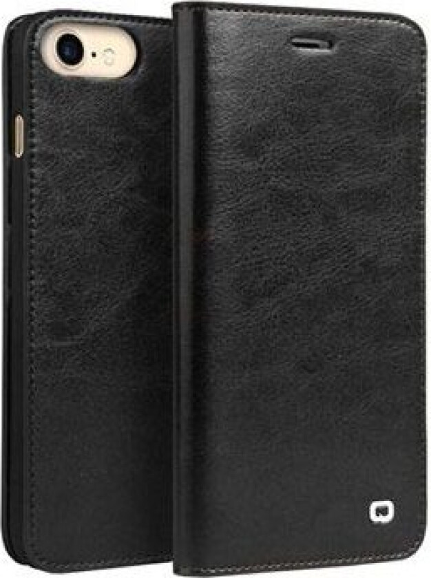 iPhone 7/8/SE (2020)/SE (2022) Qialino Classic Lommebok-deksel I Lær - Svart