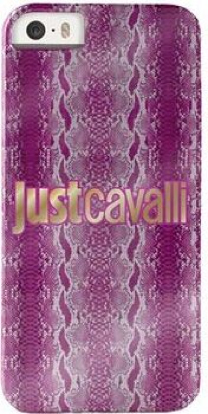 iPhone 5 / 5S / SE Puro Just Cavalli Shiny Python Hardt Deksel - Rosa