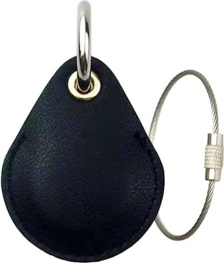 AirTag nøkkelring etui, 4-pak AirTag nøkkelring lærdeksel kompatibel med Apple Item Finder, skjult beskyttende skall iTag GPS lokaliseringsnøkkelring S