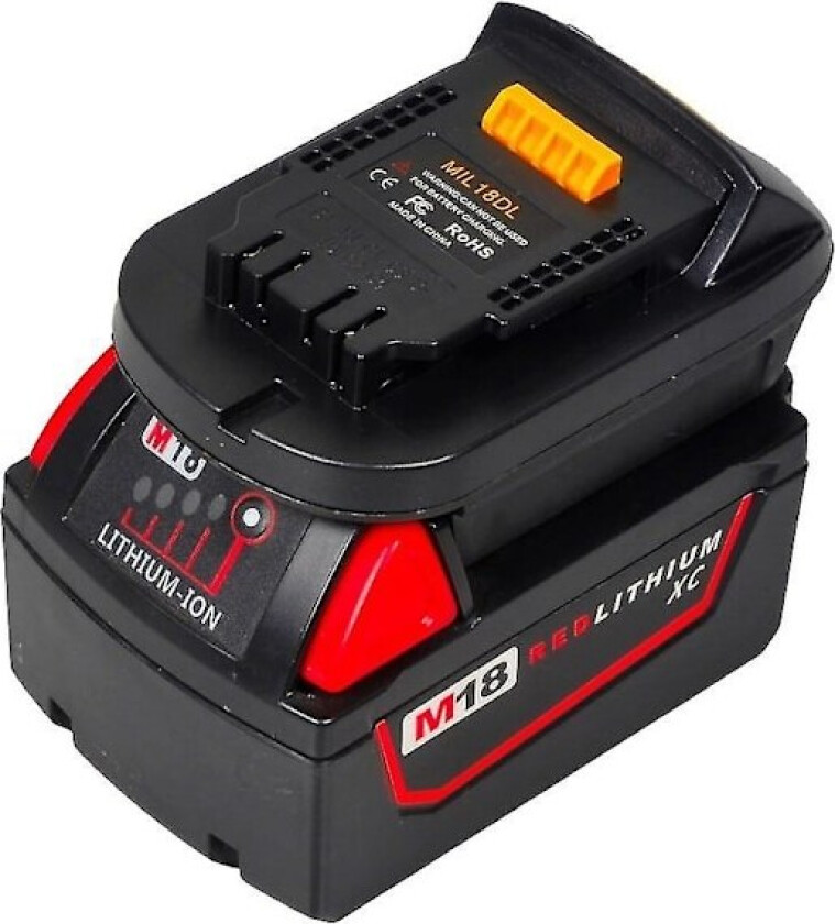 Milwaukee M18 18V Litiumbatteri Konverteradapter til DeWalt Dcb 18V/20V Litium-ion Batterier Elverktøy