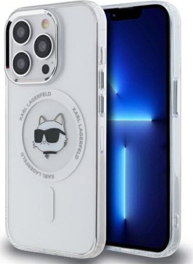 Klhmp13lhlschh Iphone 13 Pro 6.1" Biay/White Hardcase Iml Metal Choupette Head Magsafe