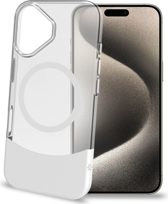 Magdual Magsafe-Kompatibelt Skal Iphone 16 Vit + Transparent