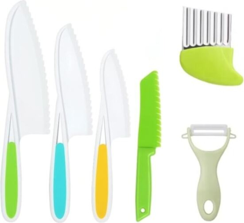 Barne baking kjøkken kokkekniv kjøkkensett barnekjøkken kjøkkenredskaper 6 deler