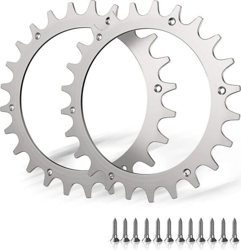 2 Høy kvalitet rustfritt stål pigger, størrelse 205mm for Worx S/m, 2 rustfritt stål skruer for å forbedre trekkraft, robotgressklipperhjul
