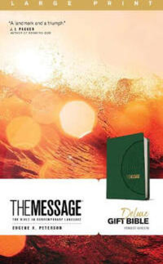 Message Deluxe Gift Bible, Large Print, Green