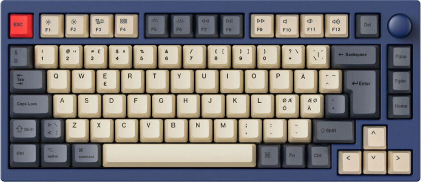 P1 Pro Qmk 75% - Navy Blue - Ws Morandi - Carbon Vibe Keycap S