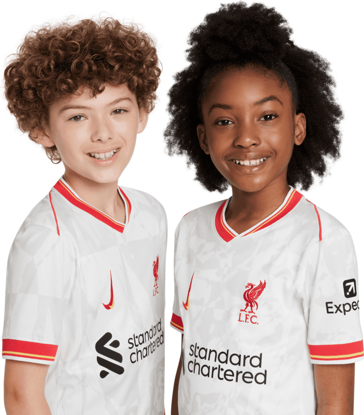 Liverpool FC Dri-FIT Jersey Short Sleeve Stadium 3RD, fotballdrakt, junior White/Pure Platinum/