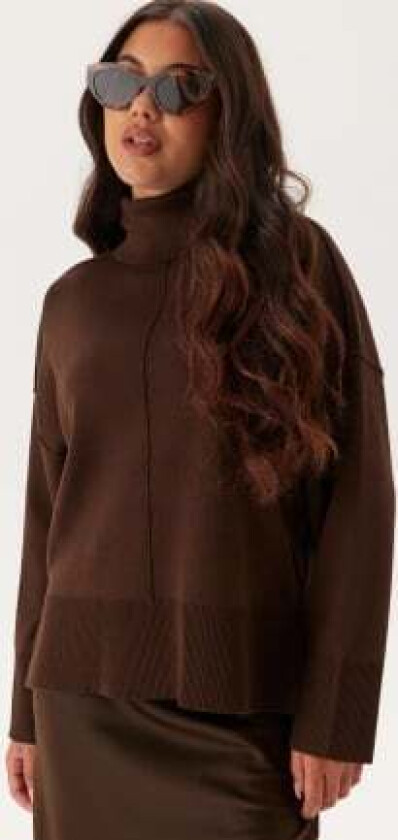 Viostria Rollneck L/S KNIT TOP Coffee Bean L