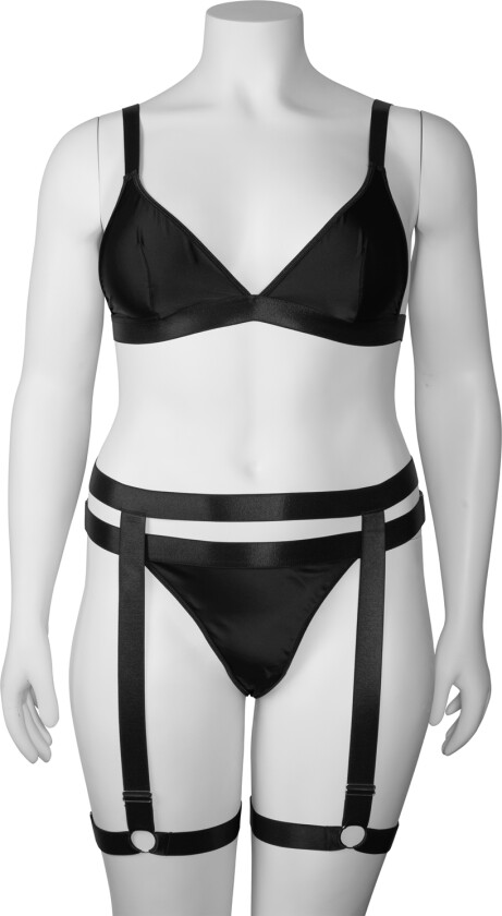 Willow Svart Bralette-sett med Benstropper