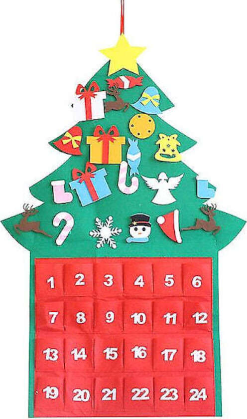 Julekalender i filt med julemotiv