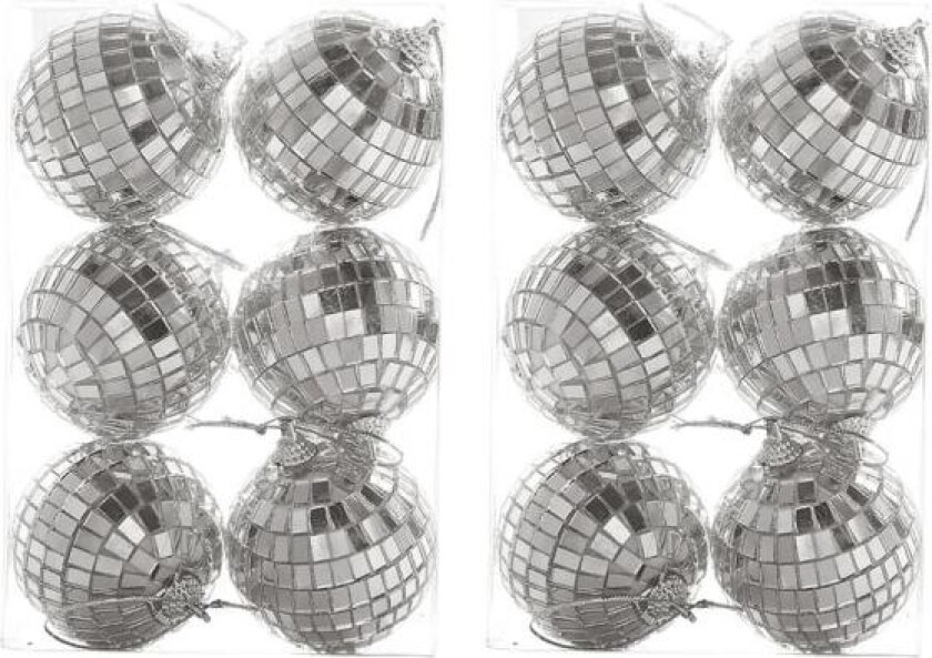 Sølv Disco Refleks Speil Julekuler Enkle å Henge for